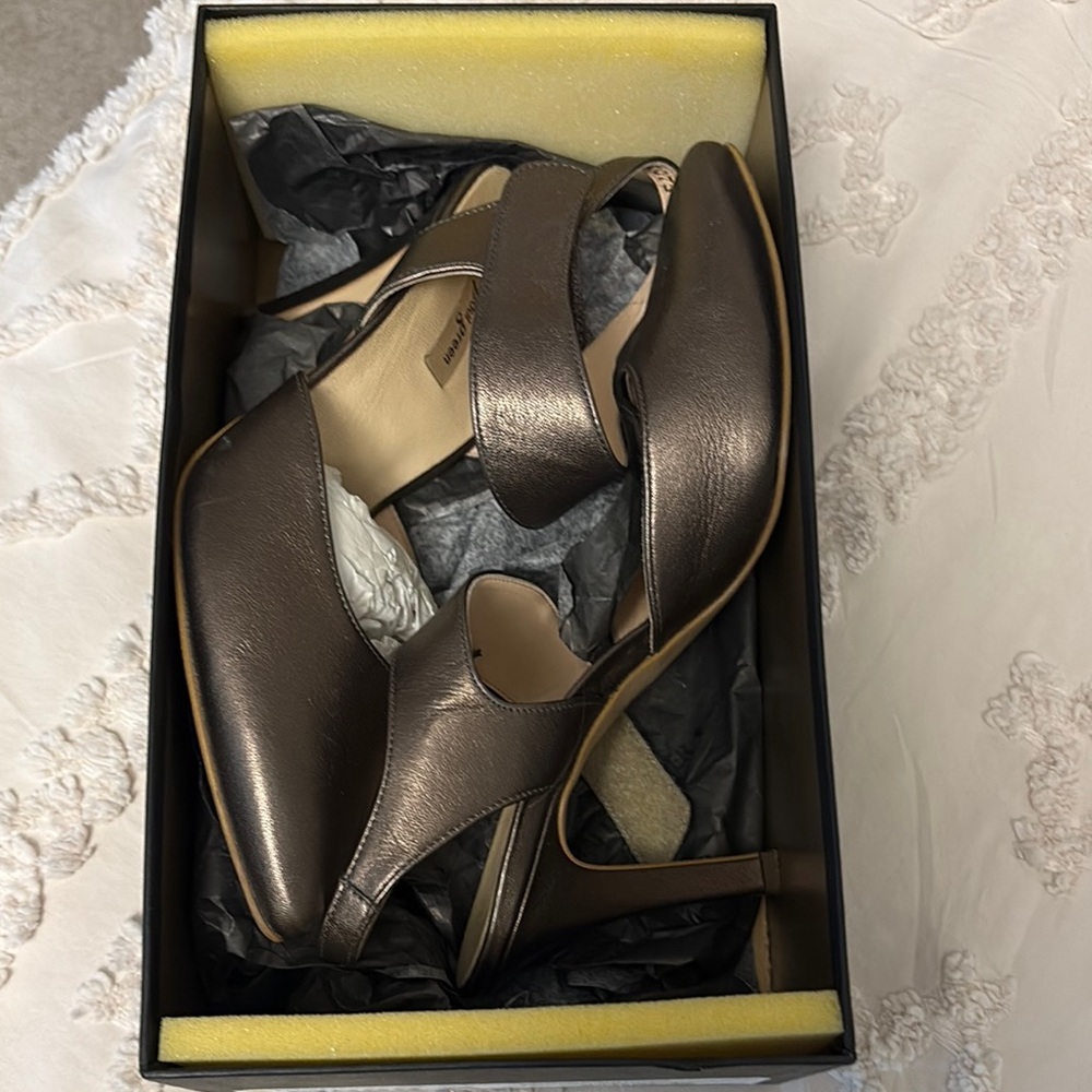 Paul Green leather Bronze Women's Heels
